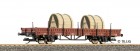 14755 Tillig Low sided gondola car Ks loaded with two cable roller of &quot;KWO Berlin&quot;